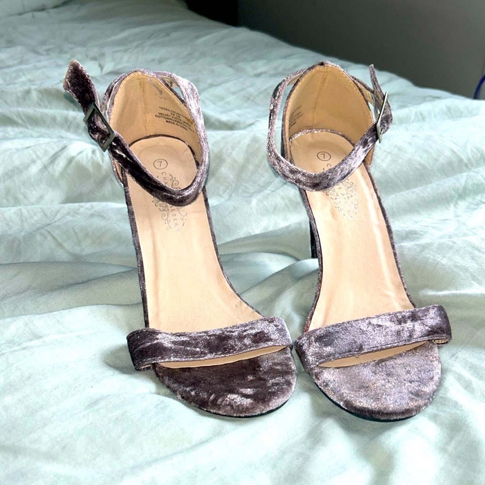 Velvet heels
